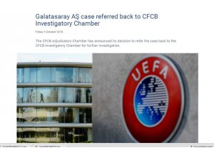 UEFA, Galatasaray’ı yeniden inceleyecek