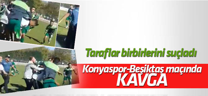 Konyaspor-Beşiktaş maçında kavga