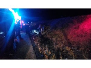 Uşak'ta otomobil devrildi: 1 ölü, 3 yaralı