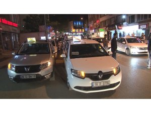 Dolmuşçuların ceza protestosu
