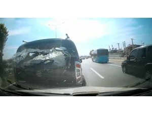 Zincirleme kaza kamerada