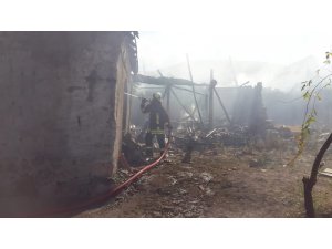 Kulu’da samanlık yangını