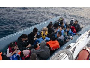 Kuşadası Körfezi’nde 23’ü çocuk 43 kaçak göçmen yakalandı