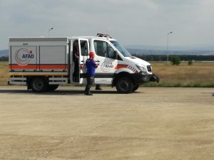 Yenişehir Havalimanı’nda nefes kesen tatbikat