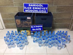 Sarıgöl’de 35 litre kaçak rakı ele geçirildi