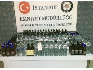 Silivri’de kaçak içki operasyonu
