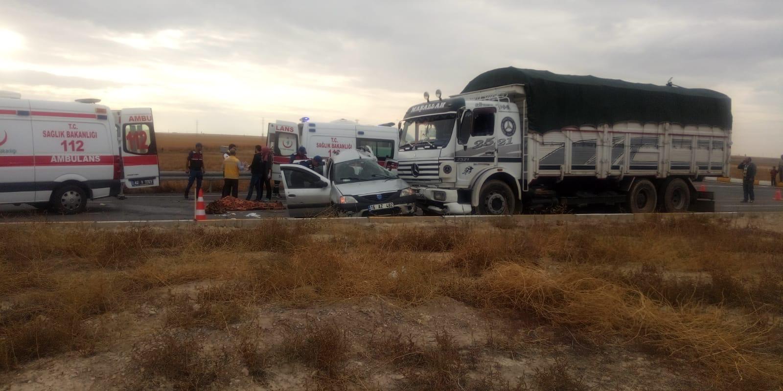 Konya'da trafik kazası: 1 ölü, 4 yaralı