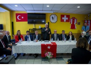 TBMM Başkanı Yıldırım İsviçre’de Lozan Türk Birliği üyeleriyle buluştu