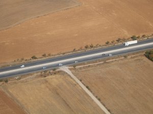 Konya'da jandarmadan havadan trafik denetimi