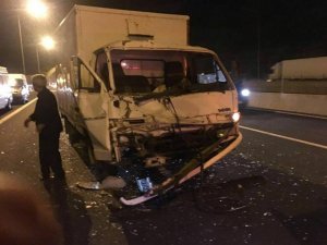 Nurdağı’nda iki kamyon çarpıştı: 1 yaralı