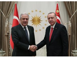 Cumhurbaşkanı Erdoğan, AB Göç Komiserini kabul etti