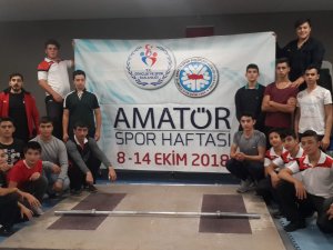 Halterler Amatör Spor Haftası için kalktı