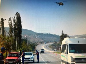 Trafiğe helikopterli denetim