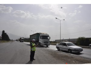 Dörtyol’da drone ile trafik uygulaması