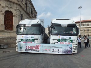 Sivas'tan İdlib'e yardım tırı gönderildi
