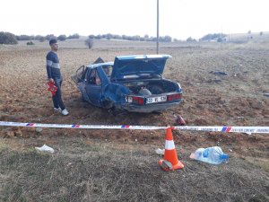 Afyonkarahisar'da devrilen otomobilin sürücüsü öldü