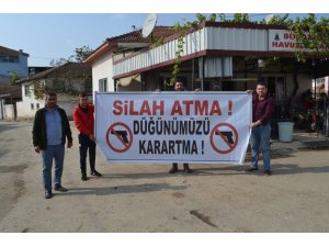 Düğün magandalarına pankartlı ikaz