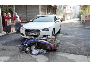 Otomobil motosikletle çarpıştı: 1 yaralı