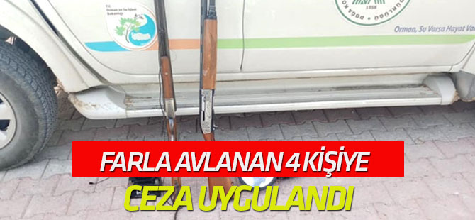 Farla Avlanan 4 Kişiye Ceza Uygulandı