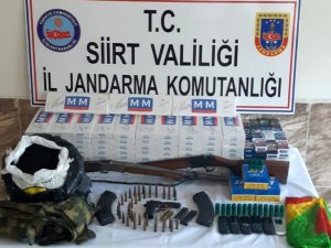 Kaçak akaryakıt ve silah ele geçirildi