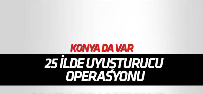 25 ilde uyuşturucu operasyonu