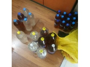 Adana’da 30 litre sahte içki ele geçirildi