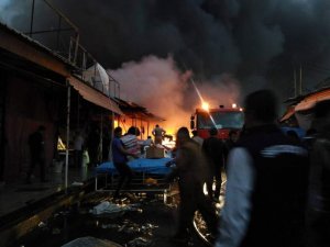 Erbil’in en büyük pazar yeri yandı