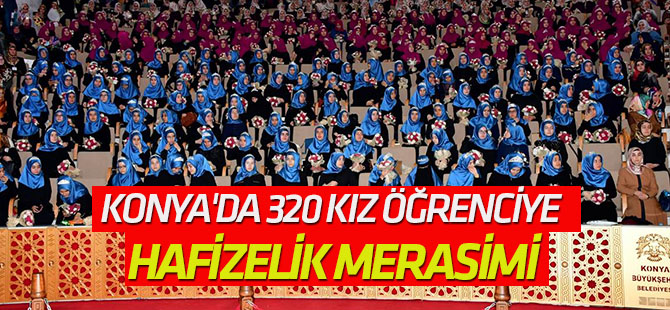 320 Kız öğrenciye hafizelik merasimi