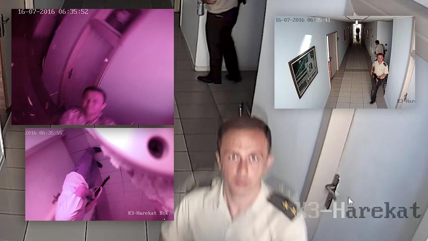 Darbeci üsteğmen, parçaladığı kamera tarafından kaydedildi