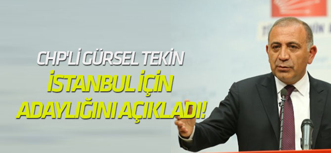 CHP'li Gürsel Tekin İstanbul için adaylığını açıkladı!