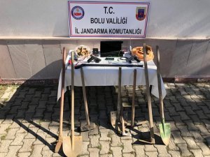 Bolu’da kaçak kazı operasyonu: 9 gözaltı