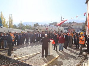 Halkapınar'da temel atma töreni