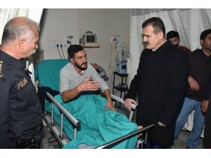 Vali Akbıyık yaralı polisleri ziyaret etti