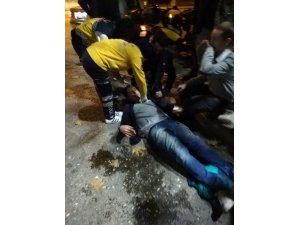 Kontrolden çıkan motosiklet kaldırıma çarptı: 1 yaralı