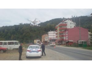 Giresun’da havadan denetimde 206 sürücüye 33 bin lira cezai işlem uygulandı