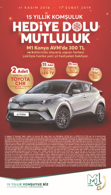 M1 Konya AVM’den hediye dolu mutluluk