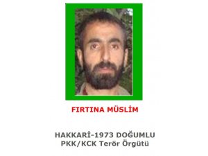 İçişleri Bakanlığı, 1 milyon TL ödülle "Yeşil Kategori"de yer alan Rızgar Gever kod adlı Müslim Fırtına’nın etkisiz hale getirildiğini açıkladı.