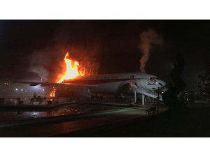 Konya'da uçak restoranda yangın