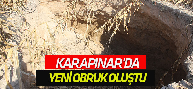 Karapınar'da yeni obruk