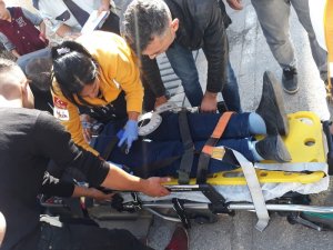 Kamyonetin çarptığı bisikletli yaralandı