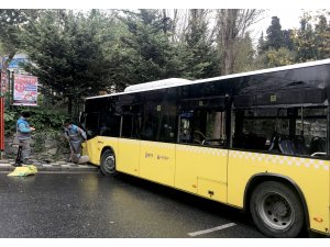 Beşiktaş'ta belediye otobüsü kaza yaptı: 9 yaralı