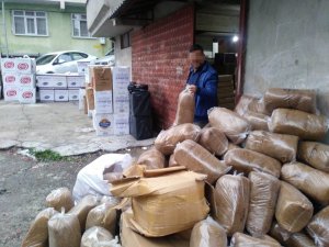 Samsun’da 2 ton kaçak tütün ve 430 bin dal makaron ele geçirildi