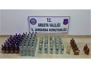 97 şişe kaçak içki ele geçirildi