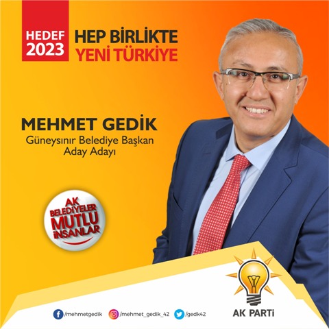 Gedik, Güneysınır’a aday adayı oldu
