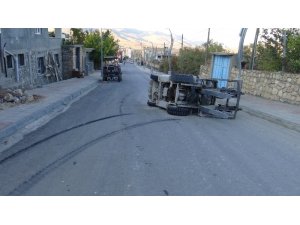 Gercüş’te forklift devrildi