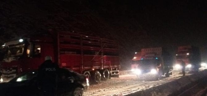 Seydişehir-Akseki yolunda ulaşım kontrollü olarak güçlükle sağlanıyor