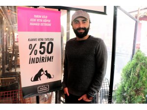 Bu kafenin gelirine sokak hayvanları da ortak