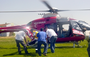 Taşkent'teki hastaya hava ambulansıyla müdahale