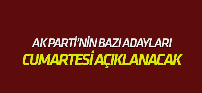 Erdoğan: Cumartesi bazı adayları açıklayabiliriz