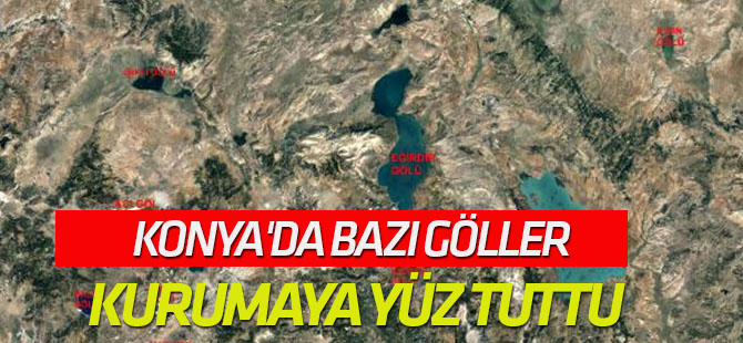 Konya'da bazı göller kurumaya yüz tuttu